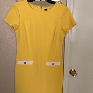 Yellow midi dress